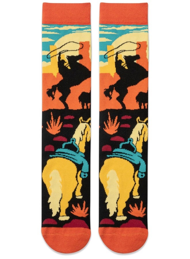 Lavley Giddy Up Cowboy Socks - Funny Novelty Socks for Men and Women Who Love Ranch Life and Horses - Fun Gift for Cowboys and Rodeo Fans - One Size Fits Most - Image 2